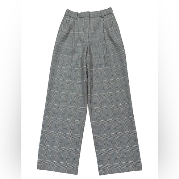 Babaton Pants - Babaton Atelier Sz 4 Pants pleated Trousers Beige plaid Academia Classic Preppy